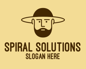 Bearded Hat Man  logo design