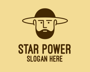 Celebrity - Bearded Hat Man logo design