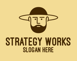 Bearded Hat Man  logo design