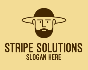 Bearded Hat Man  logo design