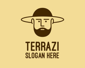 Bearded Hat Man  logo design