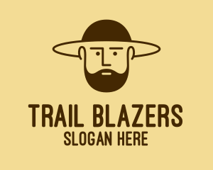 Bearded Hat Man  logo design