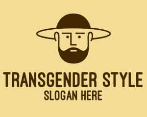 Bearded Hat Man  logo design