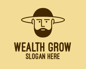 Bearded Hat Man  logo design