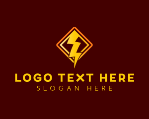 Voltage - Lightning Bolt Power logo design