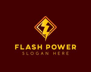 Lightning Bolt Power logo design