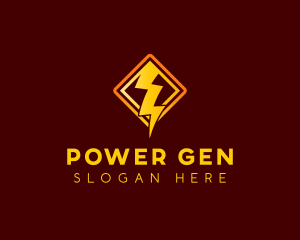 Lightning Bolt Power logo design