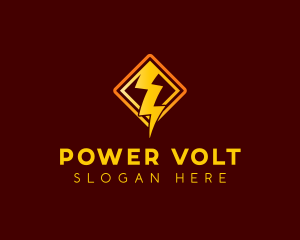 Lightning Bolt Power logo design