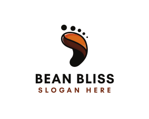 Coffee Bean Footprint logo design