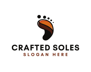 Coffee Bean Footprint logo design