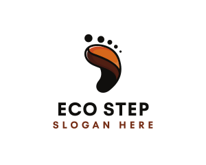 Footprint - Coffee Bean Footprint logo design