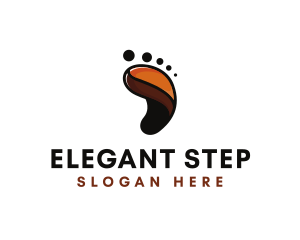 Heel - Coffee Bean Footprint logo design