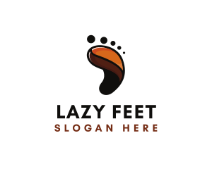 Coffee Bean Footprint logo design