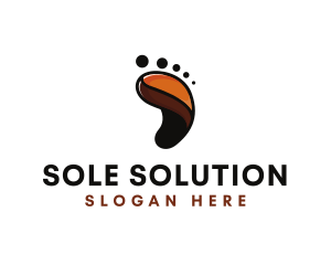 Heel - Coffee Bean Footprint logo design