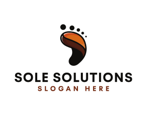 Sole - Coffee Bean Footprint logo design