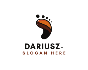 Podiatrist - Coffee Bean Footprint logo design