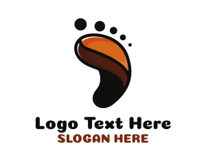 Toe - Coffee Foot Print logo design