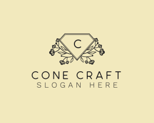 Floral Diamond Jewelry logo design