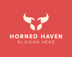 Animal Bull Horn logo design