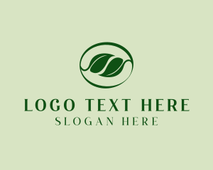 Green Eye - Green Twig Leaf logo design