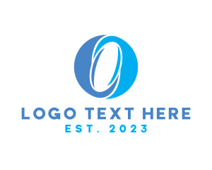 Letter O - Modern Blue Letter O logo design