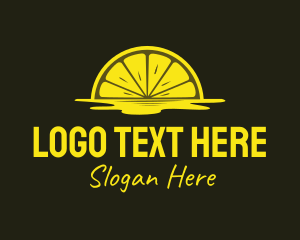 Lemonade Stand - Yellow Lemon Sunrise logo design