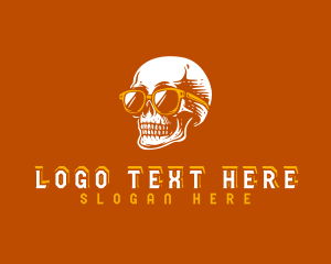 Horror - Creep Skull Shades logo design