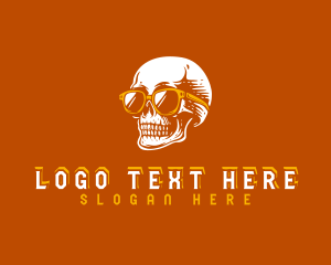 Creepy - Creep Skull Shades logo design