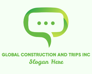 Green Eco Chat Logo