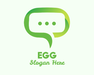Chat Bubble - Green Eco Chat logo design