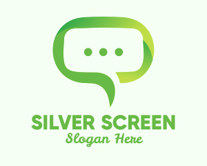 Mobile Application - Green Eco Chat logo design