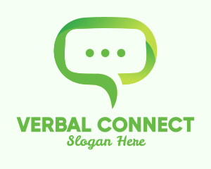Language - Green Eco Chat logo design