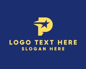 Trucking - Modern Star Letter P logo design