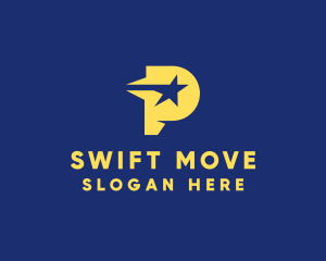 Move - Modern Star Letter P logo design