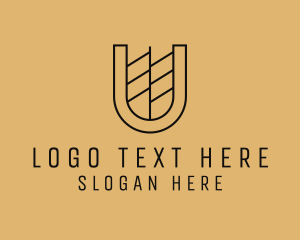 Elegant Luxury Business Letter U Logo