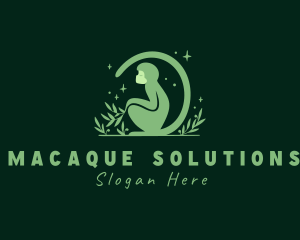 Macaque - Natural Night Monkey logo design