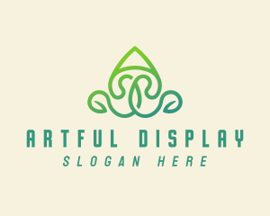 Nature Leaf Letter A logo design