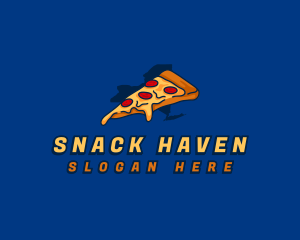 Pepperoni Pizza New York logo design