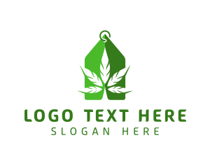 Cannabis - Green Cannabis Leaf logo design