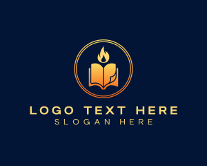 Poet - Flame Book Publishing logo design