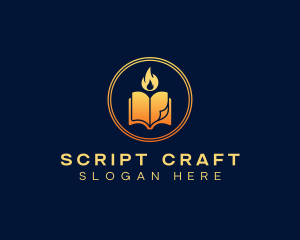 Screenwriter - Flame Book Publishing logo design