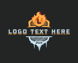 Energy - Ice Fire Element logo design