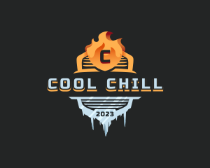 Refrigerator - Ice Fire Element logo design