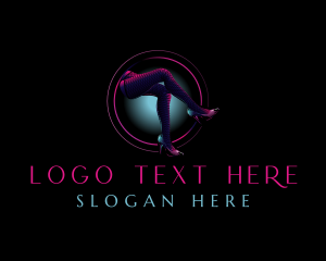 Woman - Erotic Legs Stockings logo design