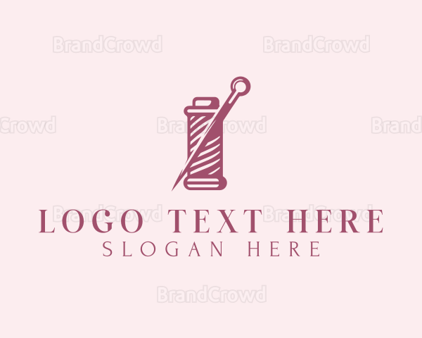 Tailoring Stitching Needle Logo