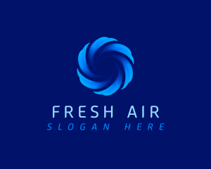 HVAC Air Cooling logo design