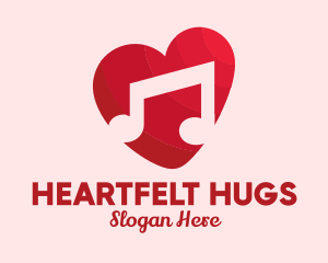 Love - Romantic Music Love Heart logo design