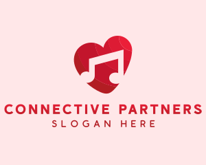 Relationship - Romantic Music Love Heart logo design