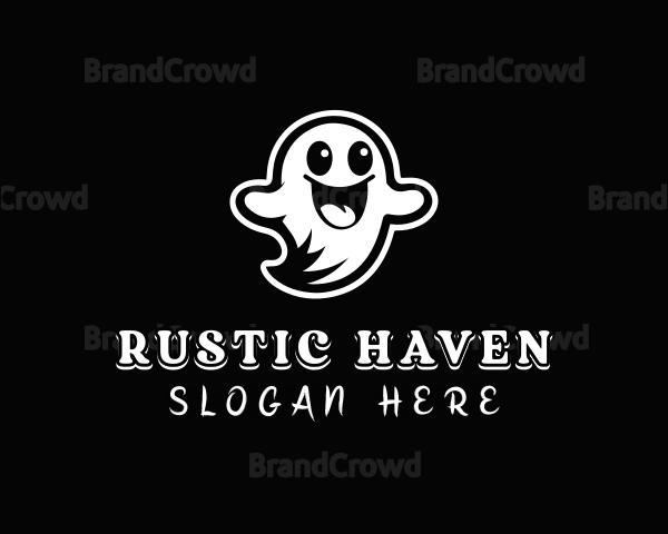 Halloween Spirit Ghost Logo