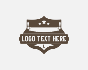 Lettermark - Lumberjack Carpenter Saw logo design